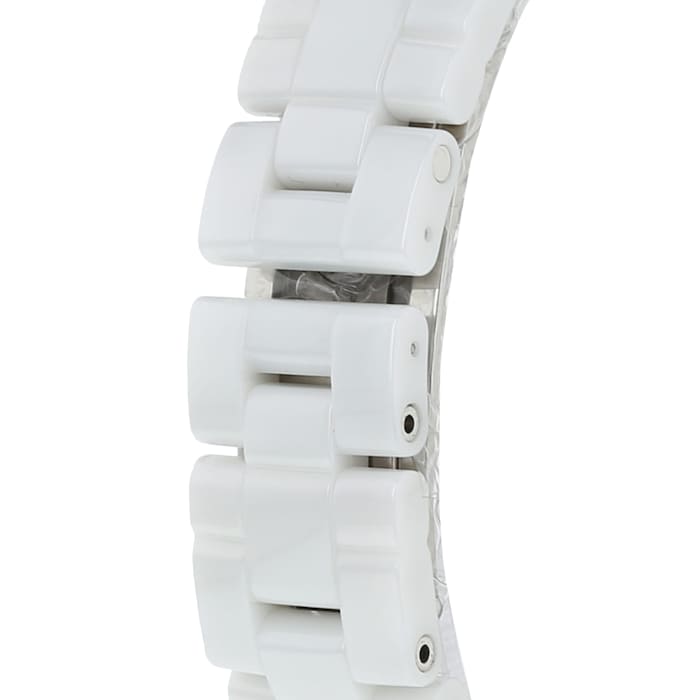 Pre-Owned Chanel J12 White Ceramic and Steel Ladies Watch H0968