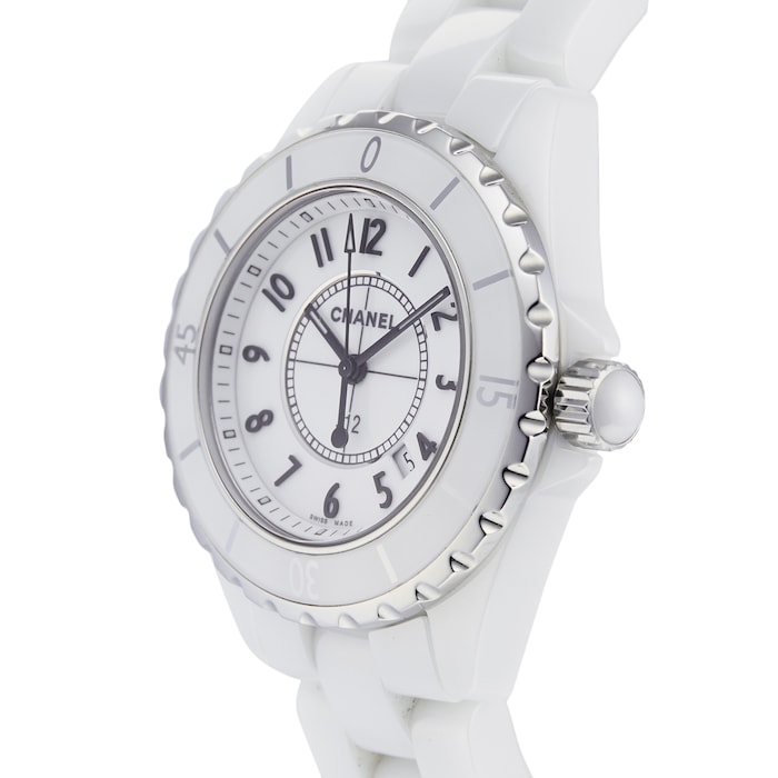 Pre-Owned Chanel Pre-Owned Chanel J12 White Ceramic and Steel Ladies Watch H0968