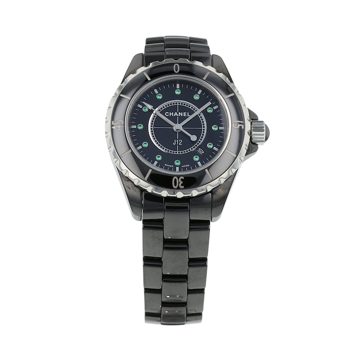 Pre-Owned Chanel Pre-Owned Chanel J12 Black Ceramic Ladies Watch H2130