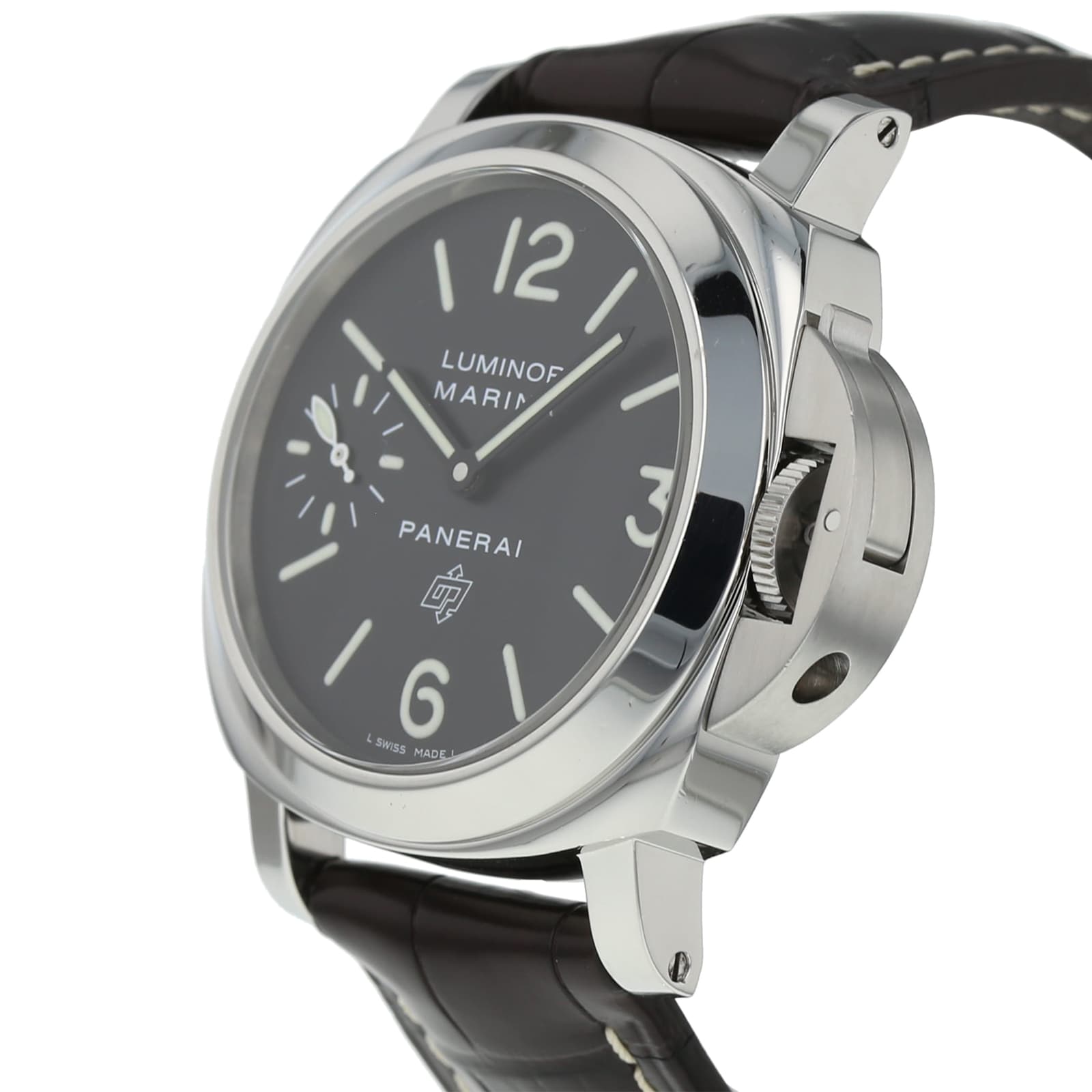 Pre Owned Panerai Pre Owned Panerai Luminor Marina Logo Mens Watch