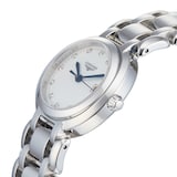 Pre-Owned Longines Primaluna White Mother of Pearl Steel Ladies Watch L8.110.4.87.6