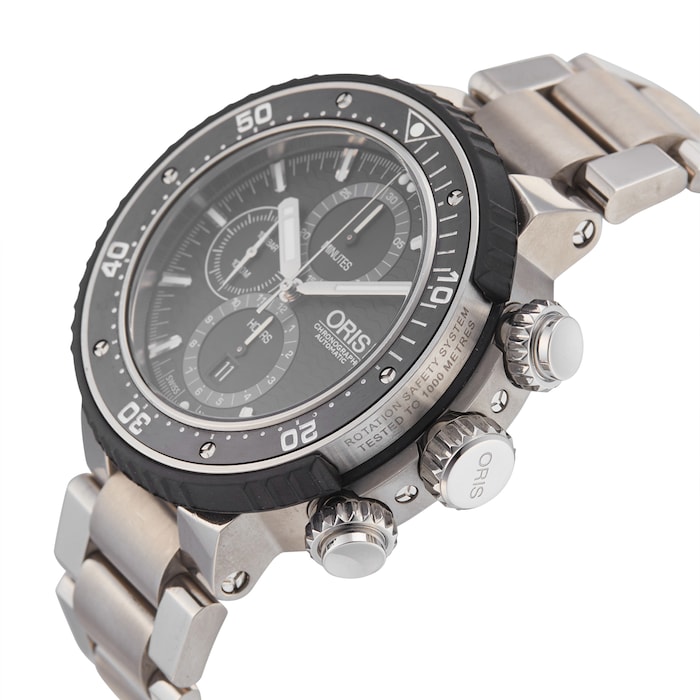 Pre-Owned Oris Prodiver Chronograph Mens Watch 01 774 7727 7154