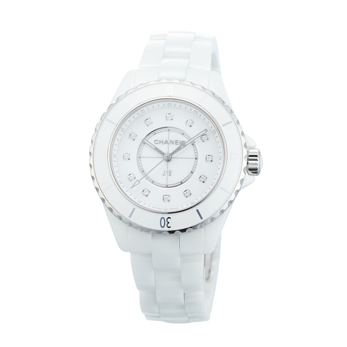 Pre-Owned Chanel J12 White Ceramic Ladies Watch H5703