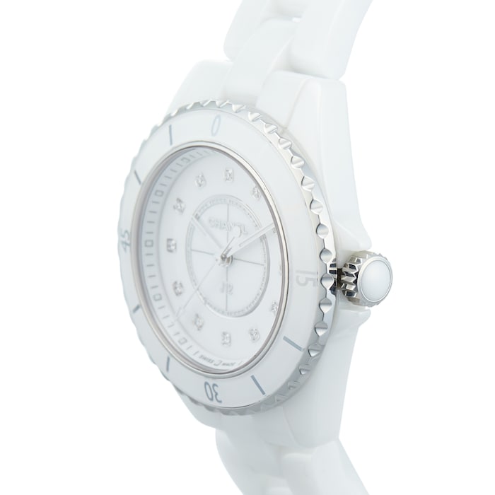 Pre-Owned Chanel J12 White Ceramic Ladies Watch H5703