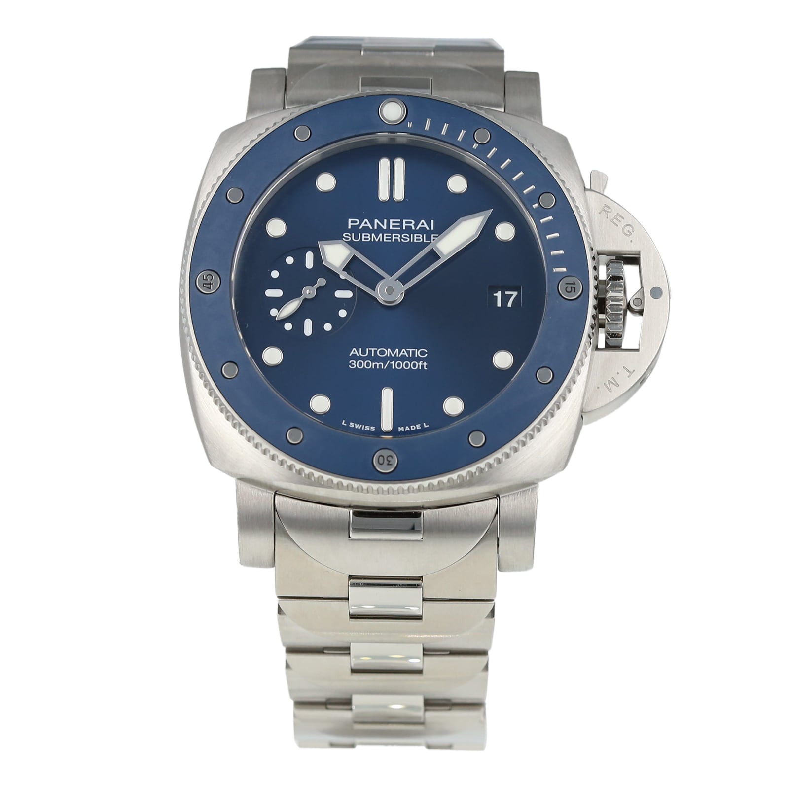 Pre Owned Panerai Pre Owned Panerai Submersible Blu Notte Mens