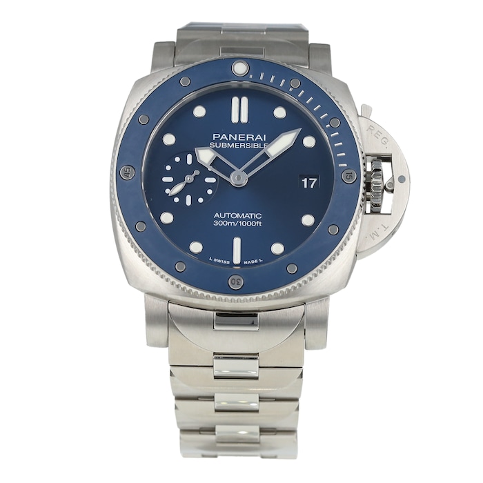 Pre-Owned Panerai Pre-Owned Panerai Submersible Blu Notte Mens Watch PAM01068
