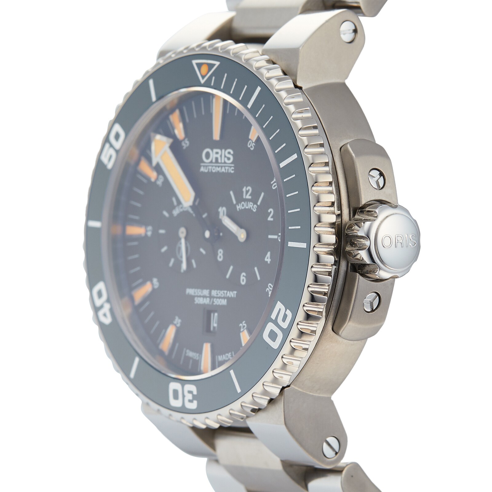 Pre Owned Oris Aquis Tubbataha Limited Edition Mens Watch 01 749 7663 7185