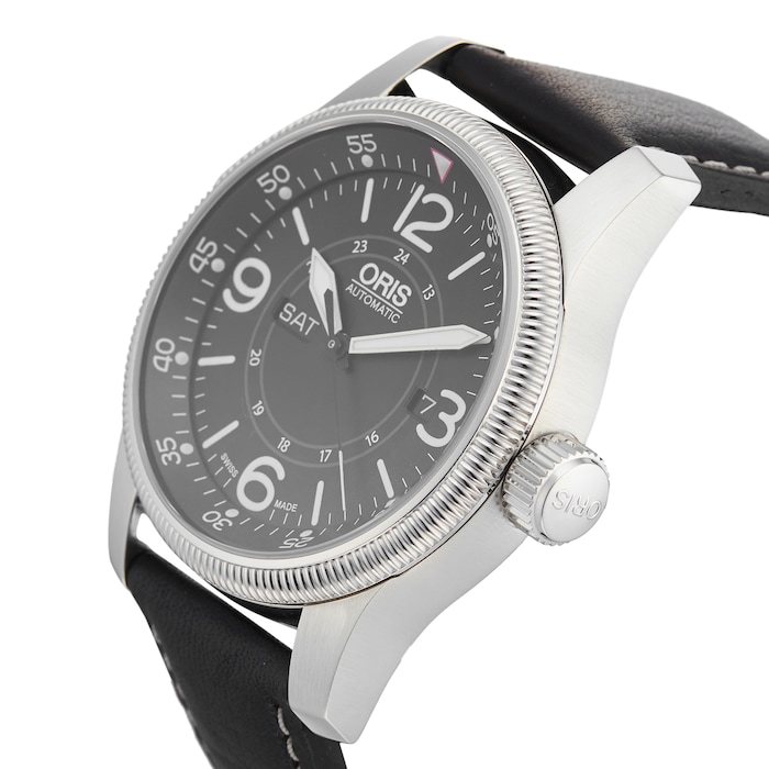 Pre-Owned Oris Big Crown Timer Black Steel Mens Watch 01 735 7660 4064