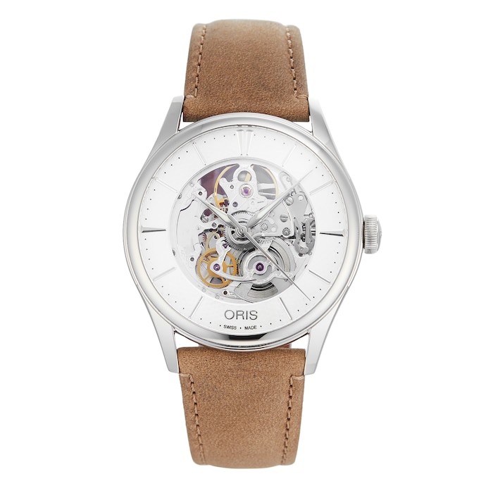 Pre-Owned Oris Artelier Skeleton Mens Watch 01 734 7721 4051