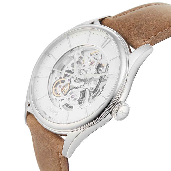 Pre-Owned Oris Artelier Skeleton Mens Watch 01 734 7721 4051