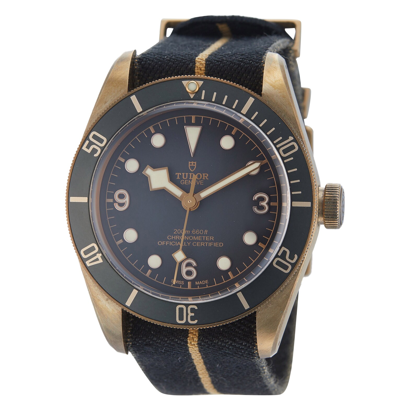 Pre-Owned Tudor Black Bay Bronze Mens Watch M79250BA-0002