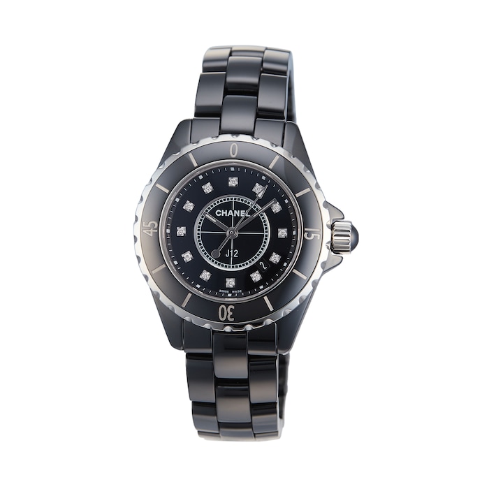 Pre-Owned Chanel Pre-Owned Chanel J12 Black Ceramic Ladies Watch H1625