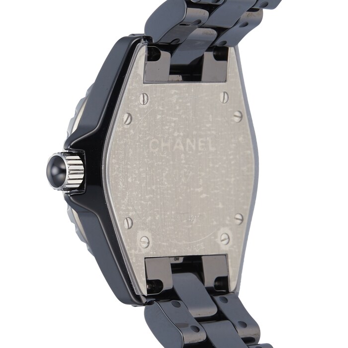 Pre-Owned Chanel J12 Black Ceramic Ladies Watch H1625