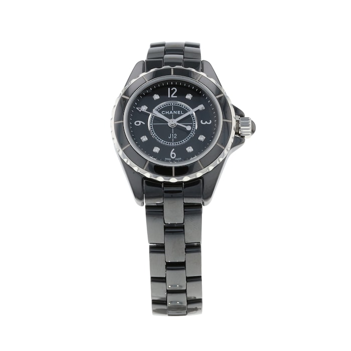 Pre-Owned Chanel Pre-Owned Chanel J12 Black Ceramic Ladies Watch H2569