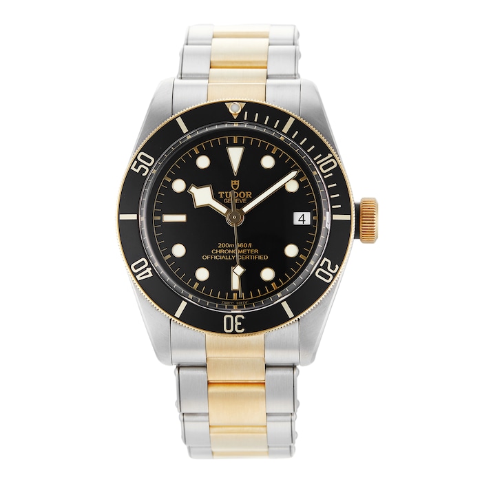 Pre-Owned Tudor Black Bay Black Steel and Yellow Gold Mens Watch M79733N-0008