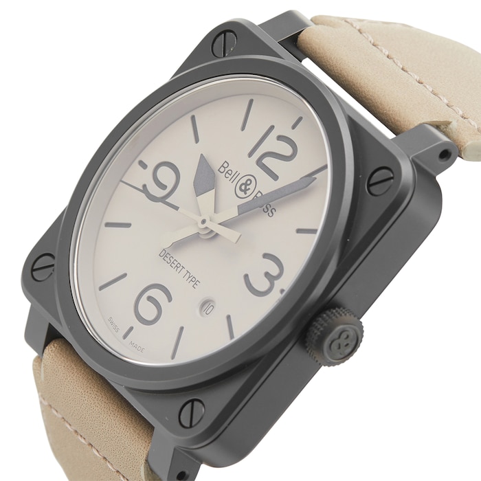 Pre-Owned Bell & Ross BR03-92 Desert Type Mens Watch BR0392-DESERT-CE