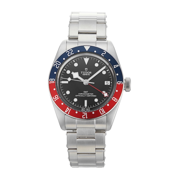 Pre-Owned Tudor Black Bay GMT Black Steel Mens Watch M79839RB-001