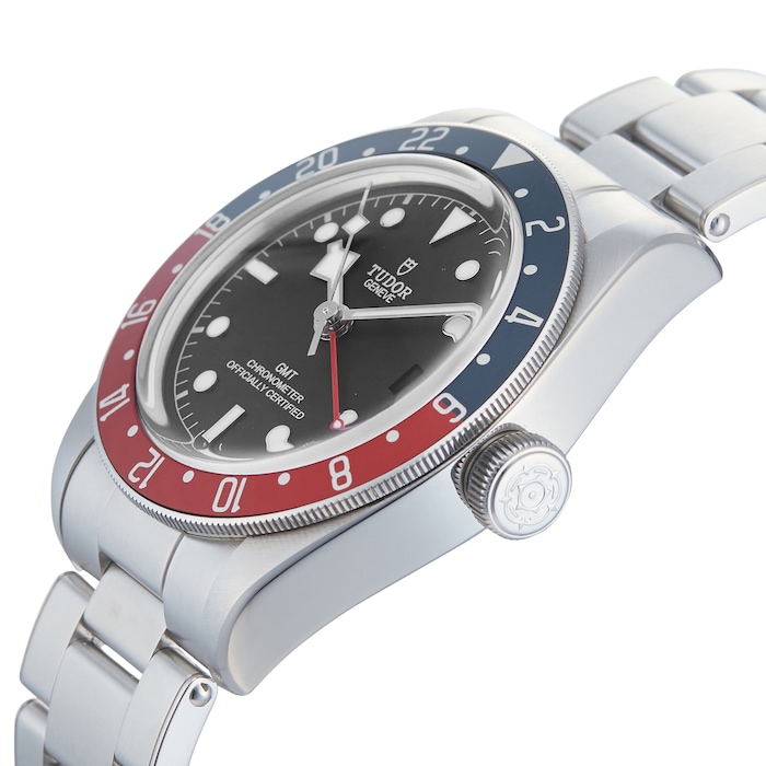 Pre-Owned Tudor Black Bay GMT Black Steel Mens Watch M79839RB-001