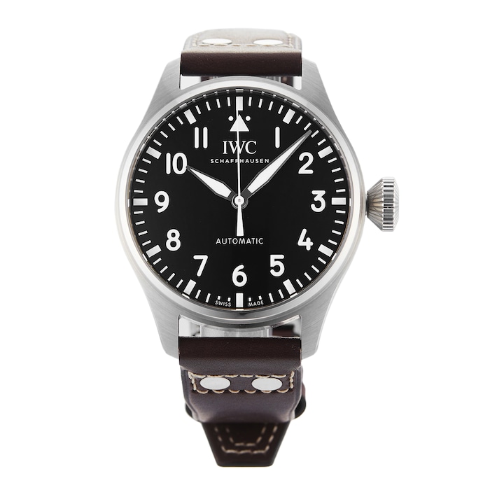 Pre-Owned IWC Pre-Owned  IWC Big Pilots Black Steel Mens Watch IW329301