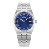 Pre-Owned Tudor Royal Date Blue Steel Mens Watch M28500-0005