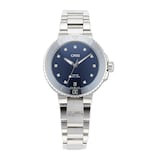 Pre-Owned Oris Aquis Date Diamonds Ladies Watch 01 733 7731 4195-07 8 18 05P