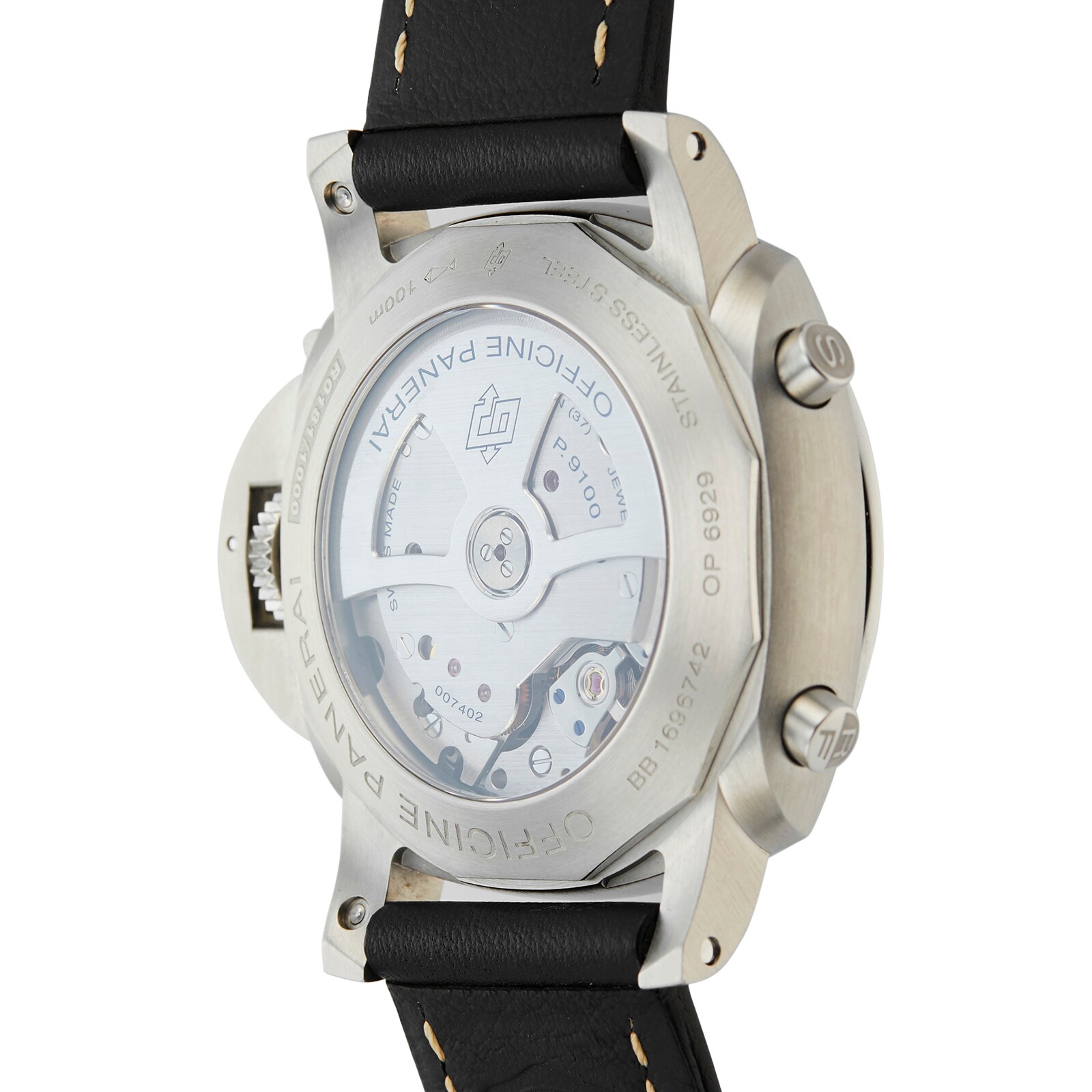 Pre-Owned Panerai Paneria Luminor 3 Days Flyback Acciaio Mens Watch PAM00524 Pre-Owned Panerai Paneria Luminor 3 Days Flyback Acciaio Mens Watch PAM00524