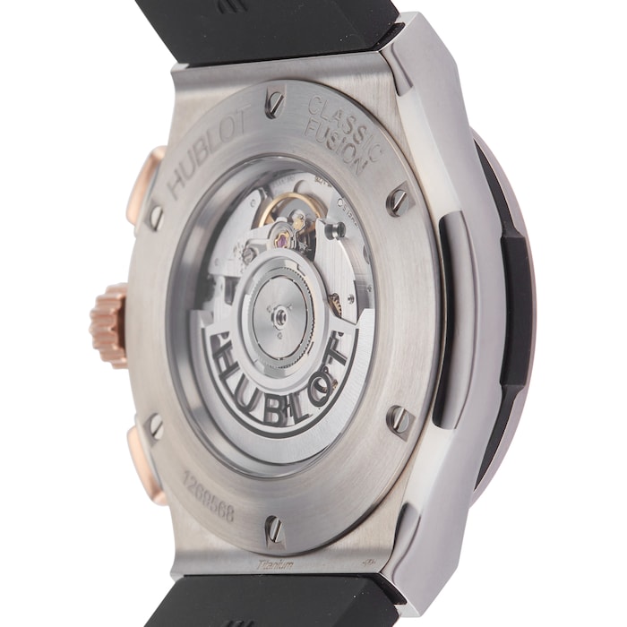 Pre-Owned Hublot Classic Fusion Chronograph Titanium King Gold Mens Watch 521.NO.1181.RX
