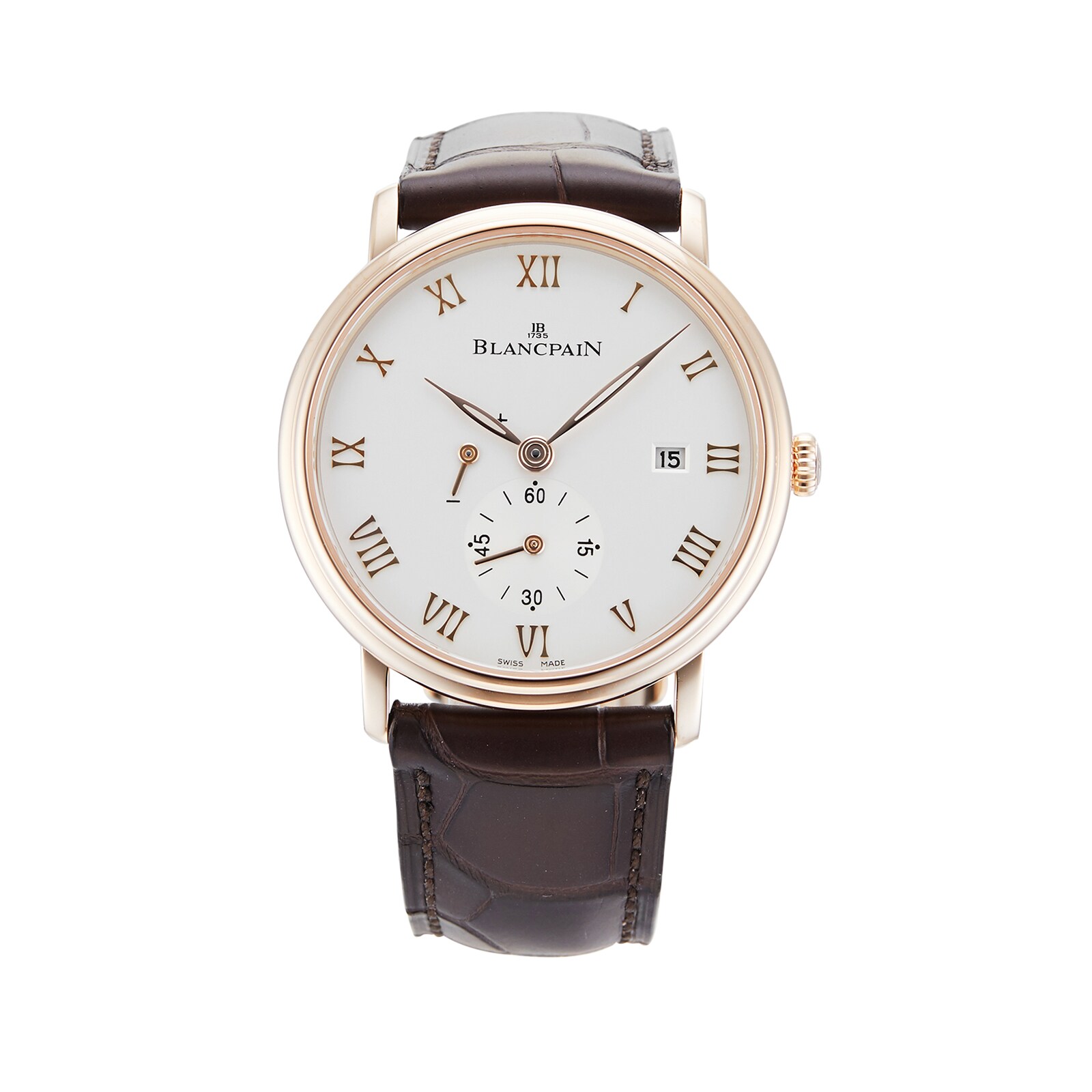 Pre-Owned Blancpain Pre-Owned Blancpain Villeret Ultraplate Mens Watch 6606-3642-55B Pre-Owned Blancpain Pre-Owned Blancpain Villeret Ultraplate Mens Watch 6606-3642-55B