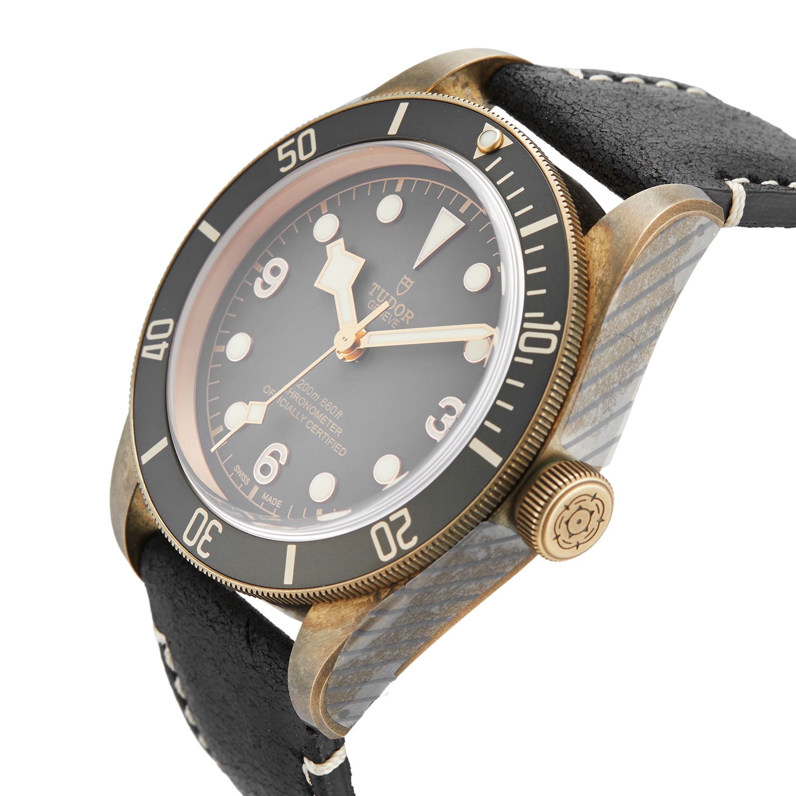 Pre-Owned Tudor Black Bay Bronze Mens Watch M79250BA-0001
