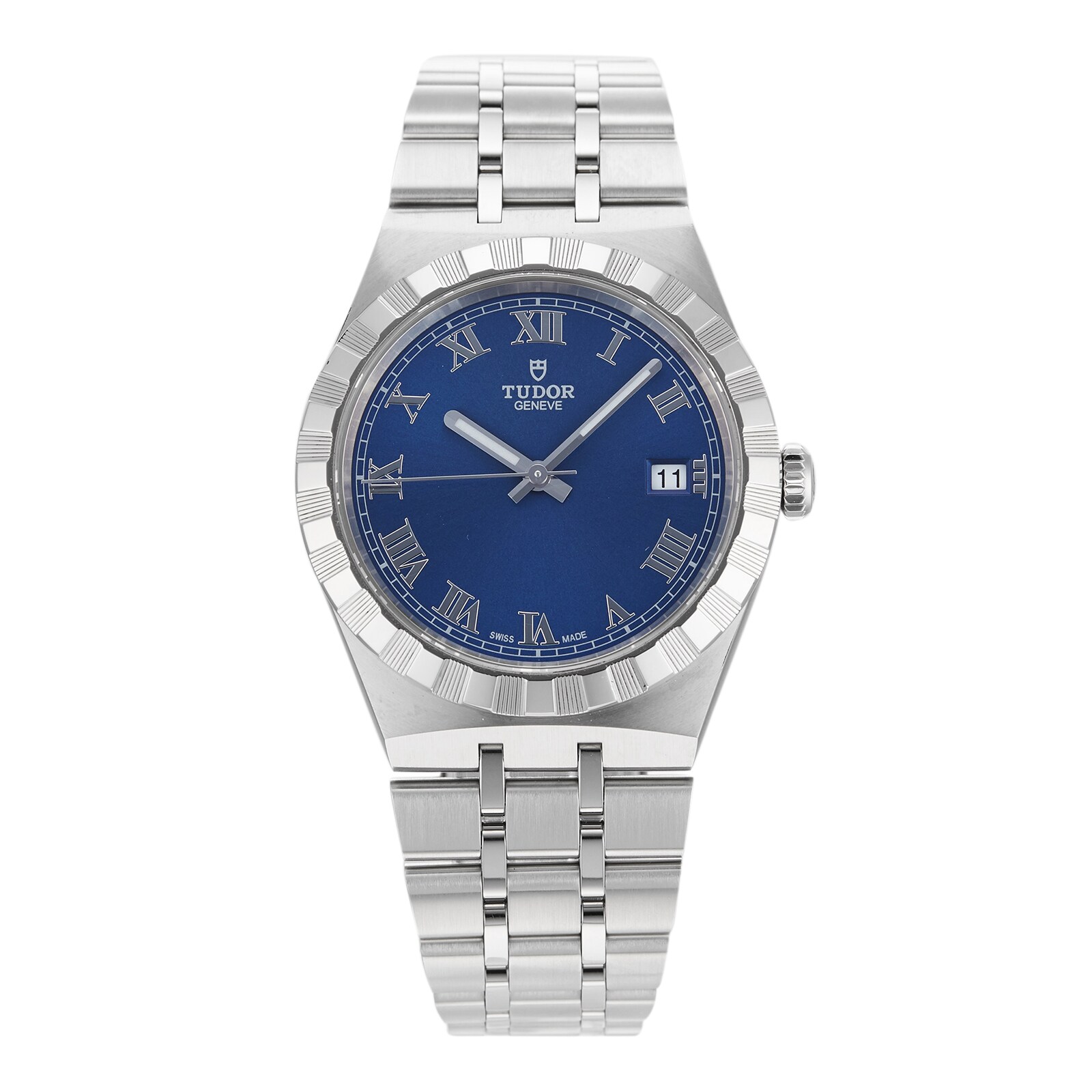 Pre-Owned Tudor Royal Blue Steel Mens Watch M28500-0005