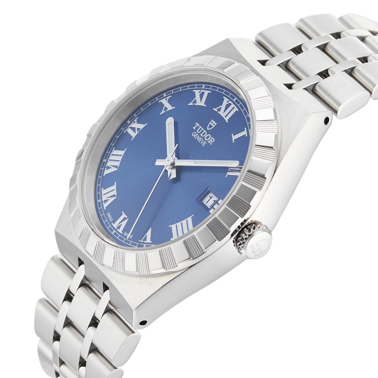 Pre-Owned Tudor Royal Blue Steel Mens Watch M28500-0005
