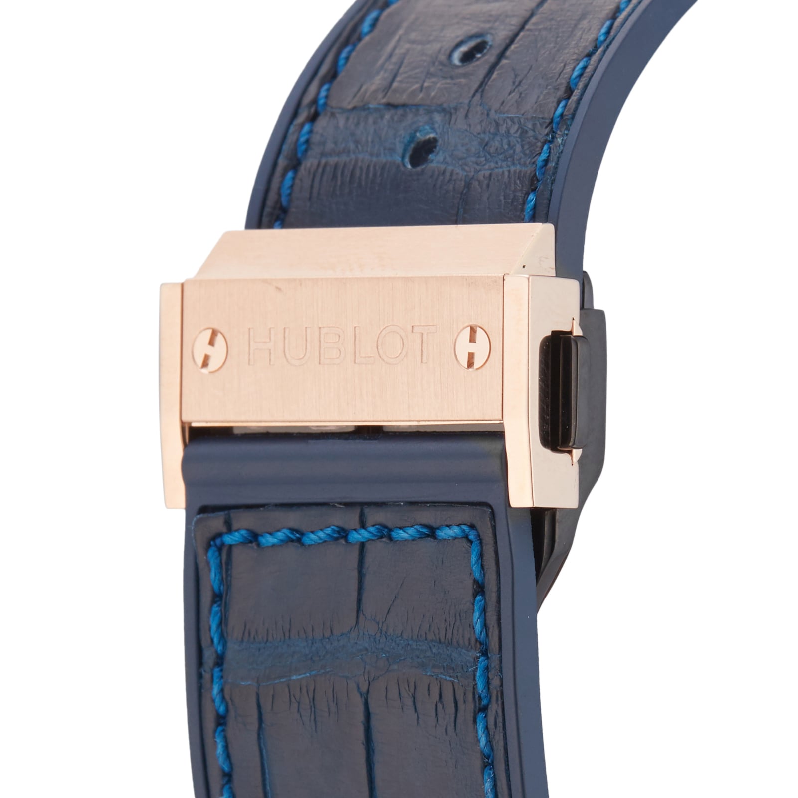 Pre-Owned Hublot Classic Fusion King Gold Blue Mens Watch 511.OX.7180.LR Pre-Owned Hublot Classic Fusion King Gold Blue Mens Watch 511.OX.7180.LR