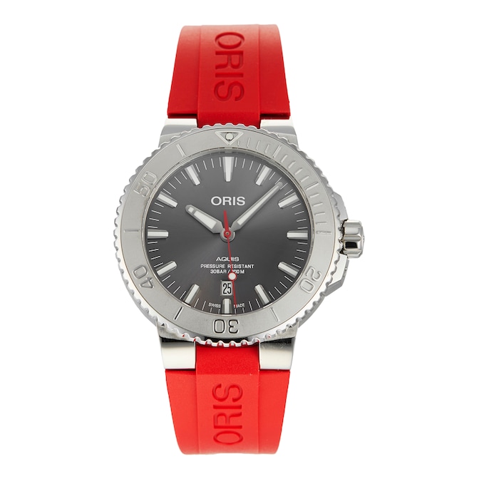 Pre-Owned Oris Aquis Date Relief Mens Watch 01 733 7730 4153-07 4 24 66EB