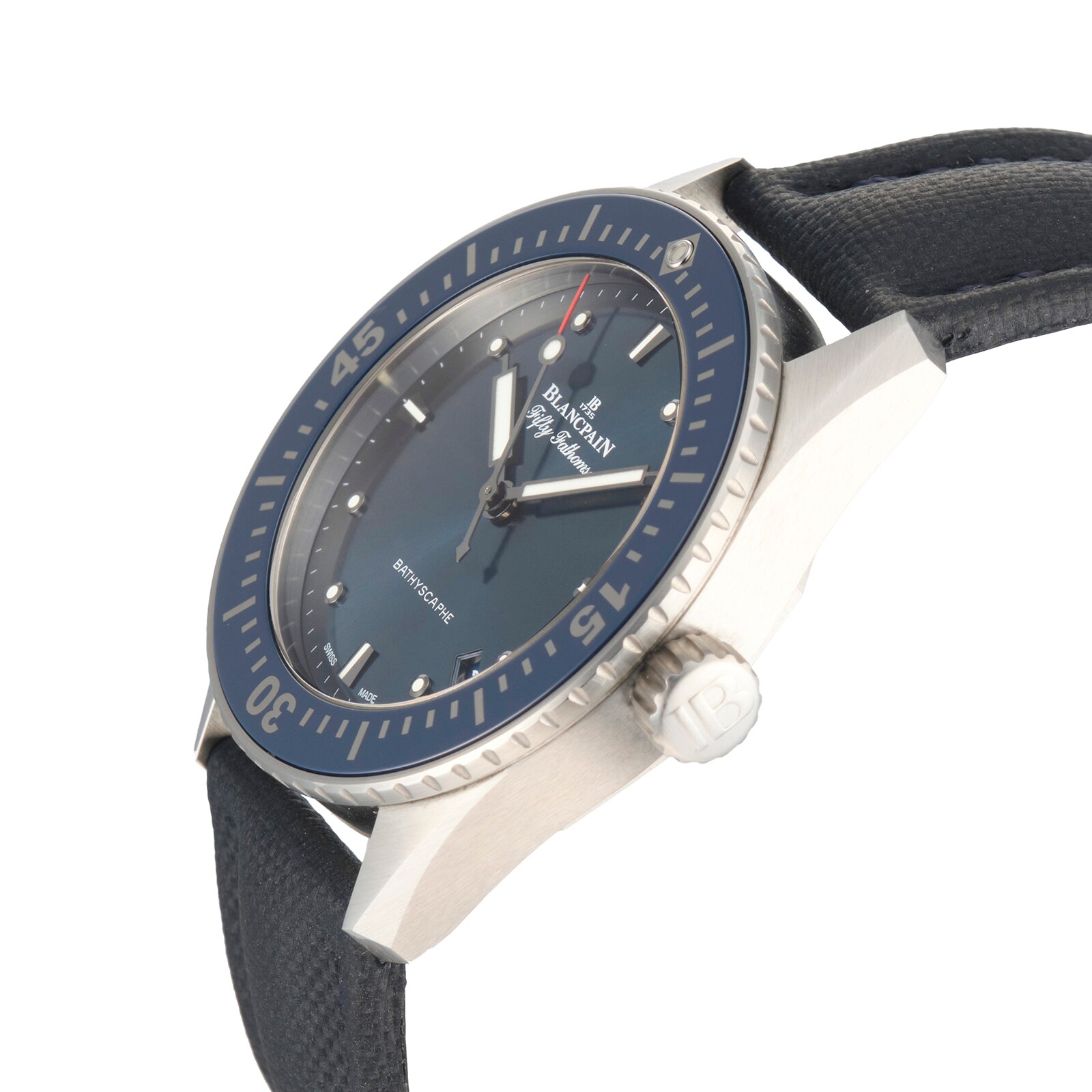 Pre-Owned Blancpain Pre-Owned Blancpain Fifty Fathoms Bathyscaphe Mens Watch 5100 1140 O52A Pre-Owned Blancpain Pre-Owned Blancpain Fifty Fathoms Bathyscaphe Mens Watch 5100 1140 O52A