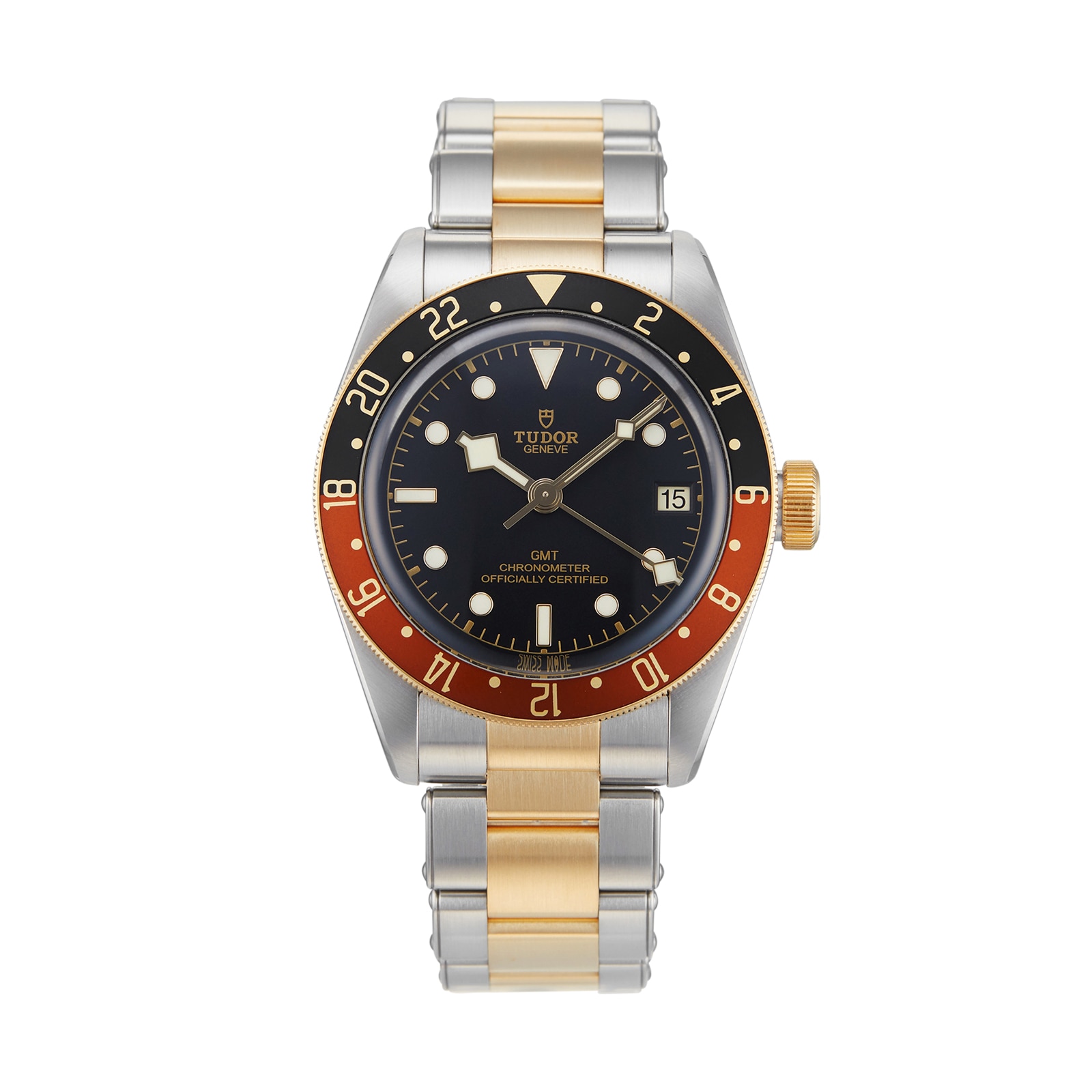 Pre-Owned Tudor Black Bay GMT S&G Mens Watch M79833MN-0001 Pre-Owned Tudor Black Bay GMT S&G Mens Watch M79833MN-0001