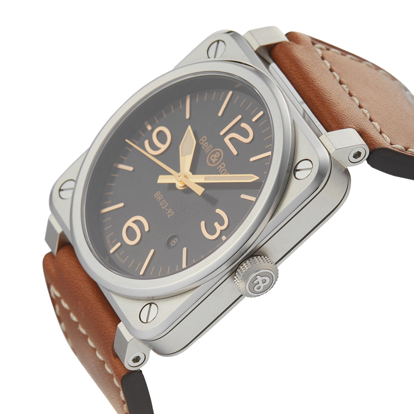 Pre-Owned Bell & Ross BR 09-92 Golden Heritage BR0392-GH-ST/SCA