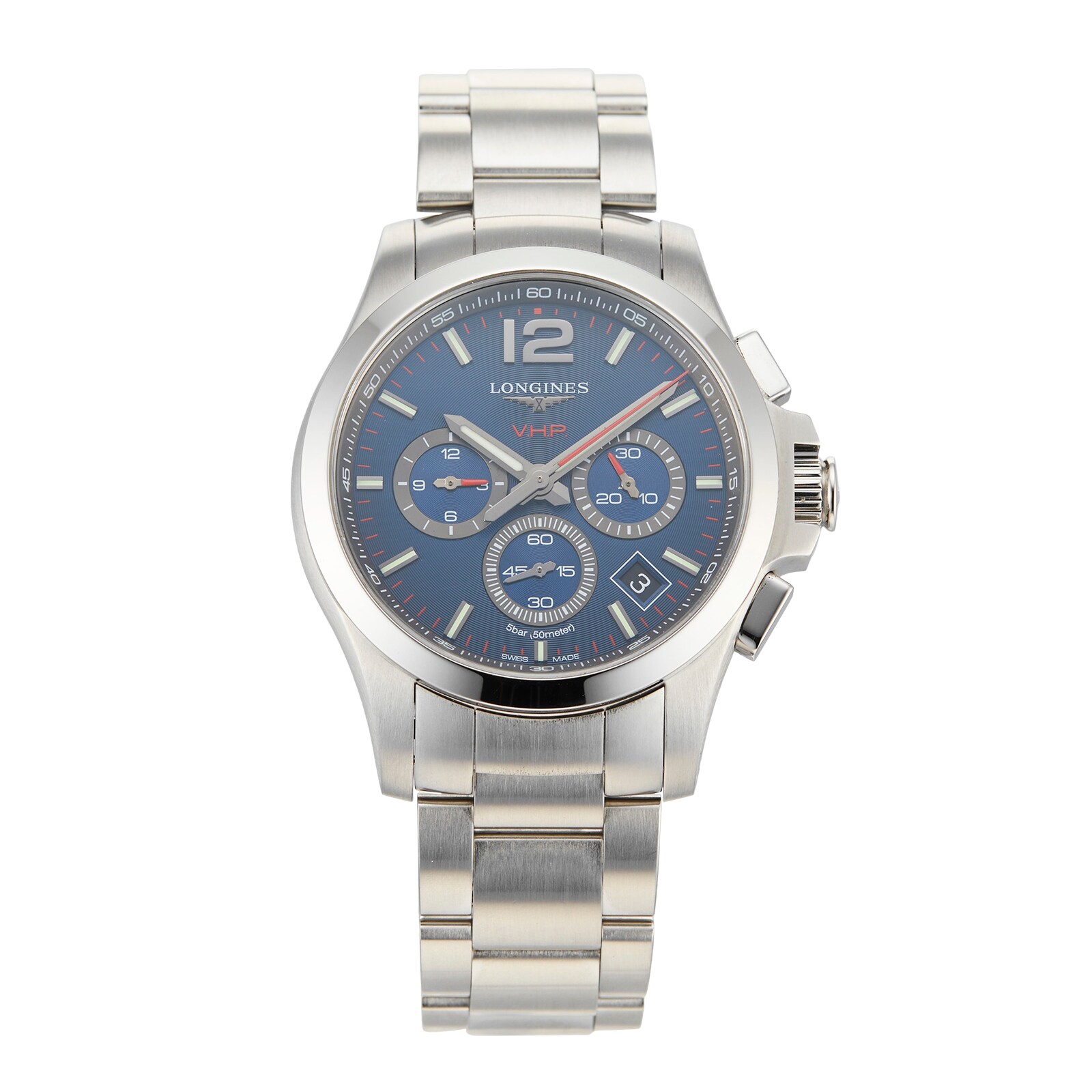 Pre-Owned Longines Pre-Owned Longines Conquest VHP Mens Watch L3.717.4.96.6 Pre-Owned Longines Pre-Owned Longines Conquest VHP Mens Watch L3.717.4.96.6