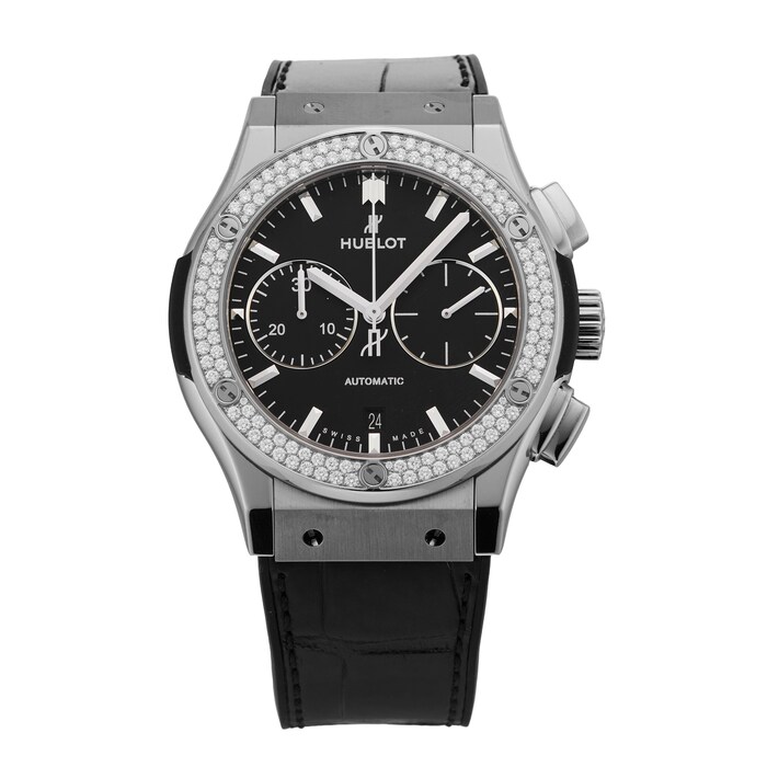 Pre-Owned Hublot Classic Fusion Chronograph Titanium Diamonds  541.NX.1171.RX.1104