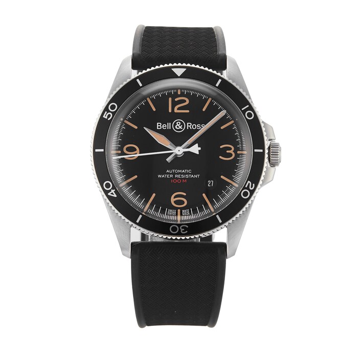 Pre-Owned Bell & Ross BR V2-92 Steel Heritage BRV292-HER-ST/SRB