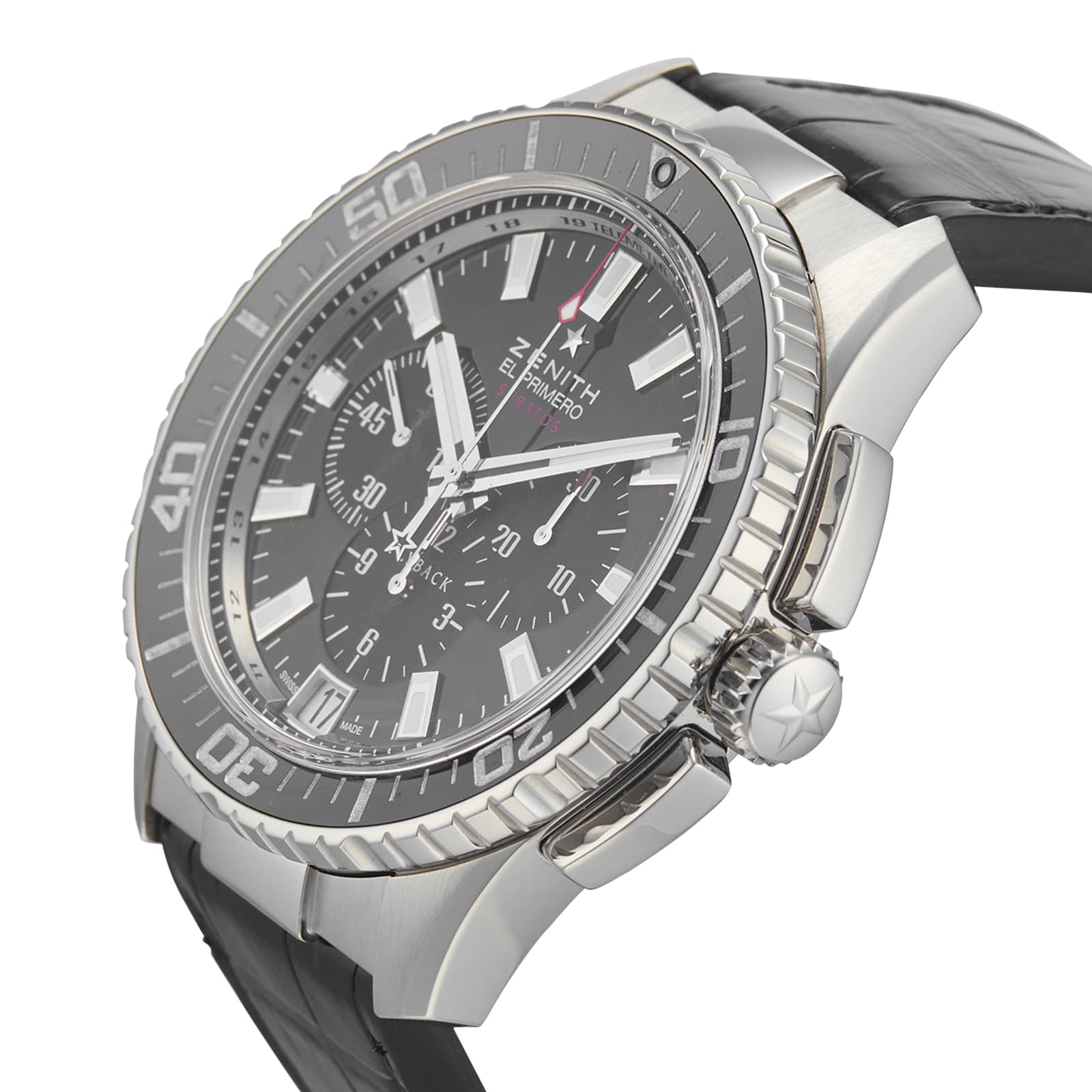 Pre-Owned Zenith El Primero Stratos Flyback  03.2060.405/21.C714