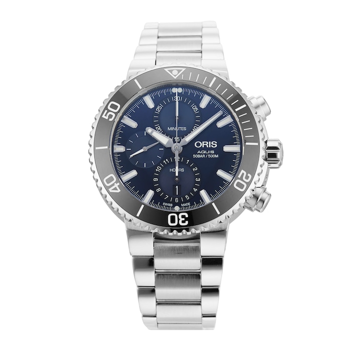 Pre-Owned Oris Oris Aquis Chronograph 45.50MM Stainless Steel