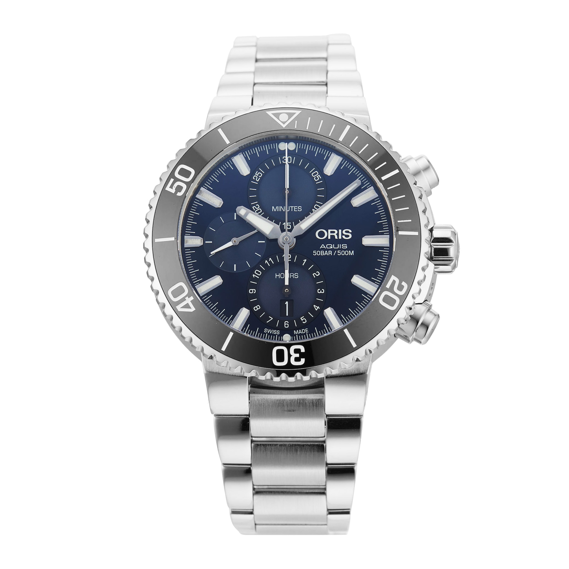 Pre-Owned Oris Oris Aquis Chronograph 45.50MM Stainless Steel