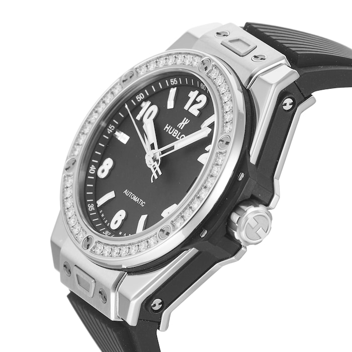 Pre-Owned Hublot One Click Steel Diamonds  465.SX.1170.RX.1204