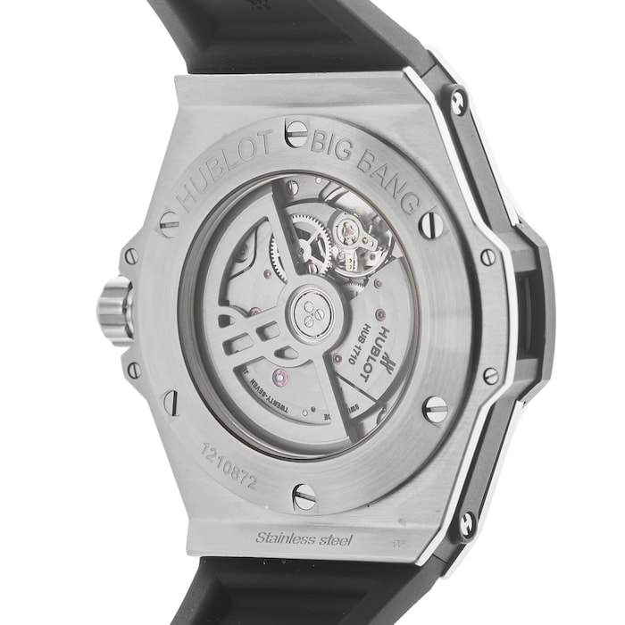 Pre-Owned Hublot One Click Steel Diamonds  465.SX.1170.RX.1204