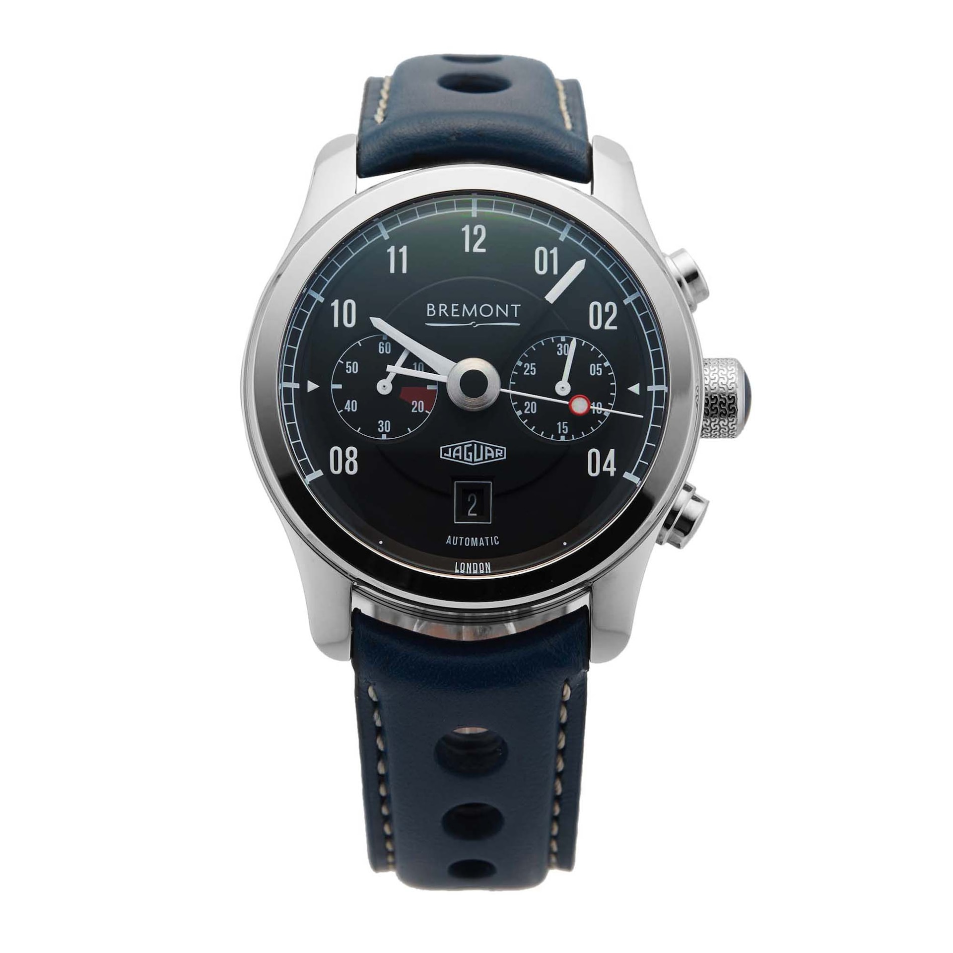 Pre-Owned Bremont Jaguar J-MKII-BK-R-S 43mm Stainless Steel