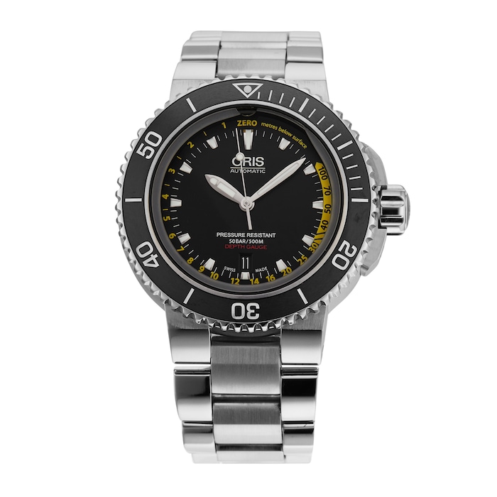 Pre-Owned Oris Aquis Depth Gauge 01 733 7675 4154-Set RS