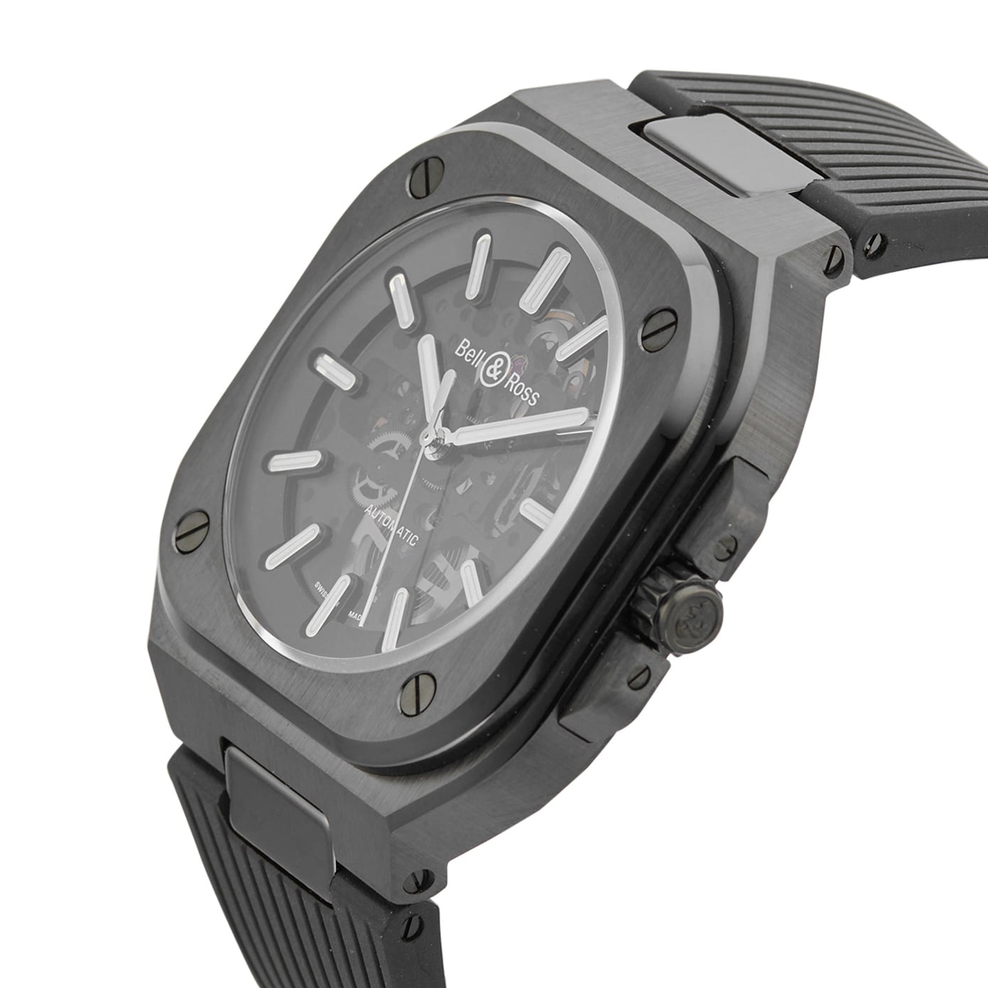 Pre-Owned Bell & Ross BR-05 Skeleton Black Ceramic BR05A-BL-SK-CE/SCE