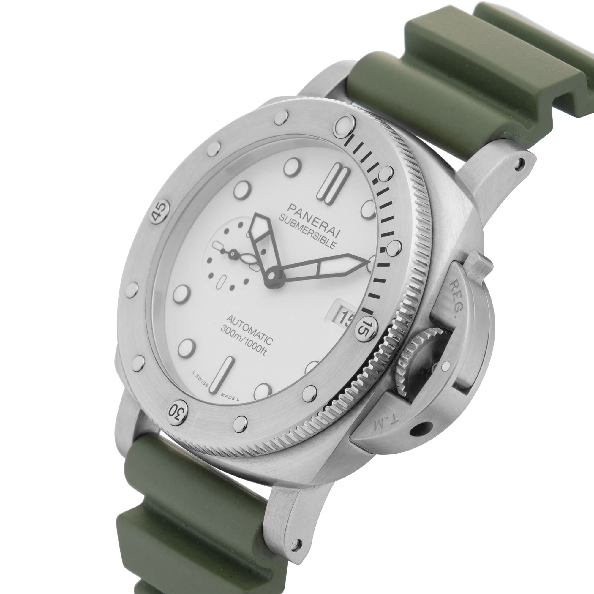 Pre-Owned Panerai Submersible QuarantaQuattro Bianco  PAM01226