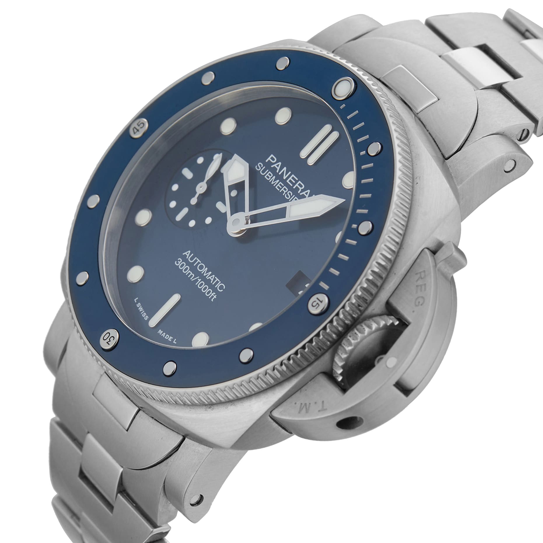 Pre-Owned Panerai Submersible Blue Notte PAM01068 Pre-Owned Panerai Submersible Blue Notte PAM01068