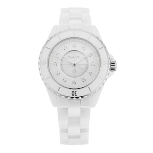 Pre-Owned Chanel J12 Quartz 33MM Stainless Steel and Ceramic H5704